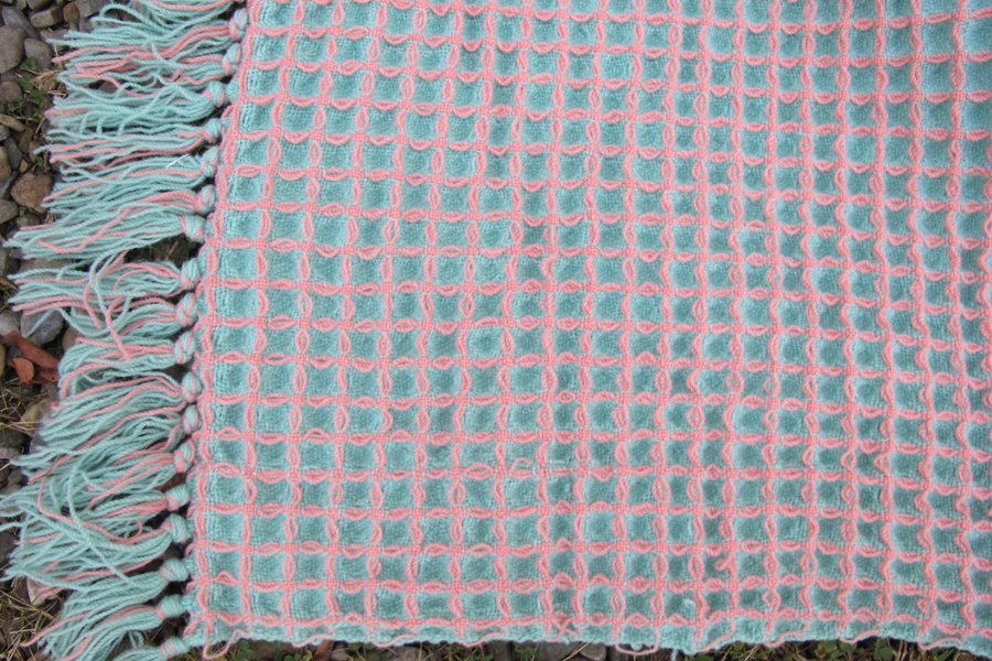 Large Green and Pink Blanket Jen jones Welsh Quilts and