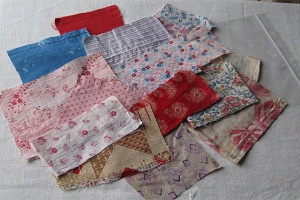 antique fabric pieces
