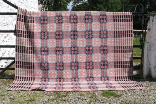 Mid Twentieth Century Welsh Tapestry Blanket - reverse side